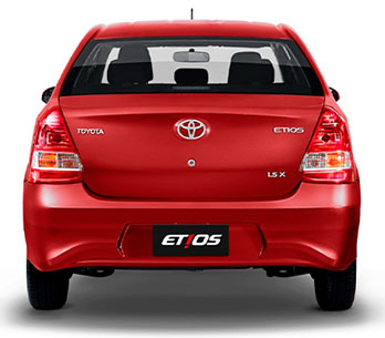 Diseño posterior  del Toyota Etios en Mitsui