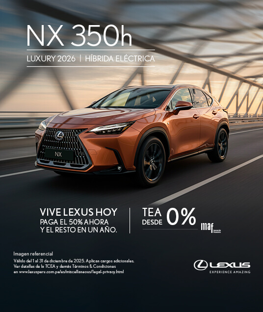 Promoción Lexus Diciembre 2025 - NX 350h