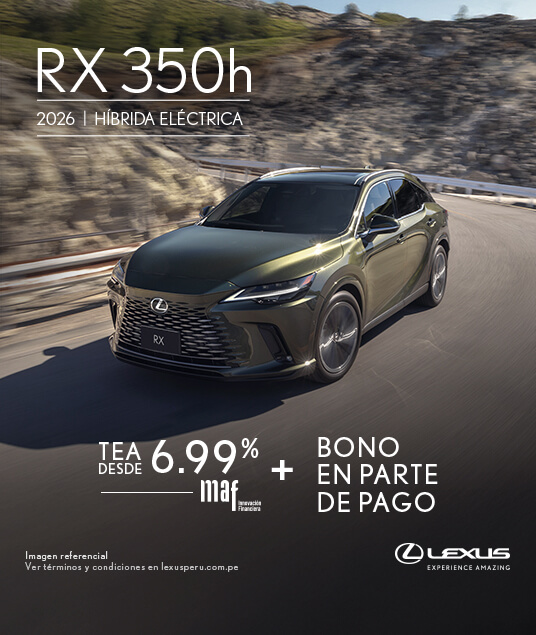 Promoción Lexus Diciembre 2025 - RX 350h
