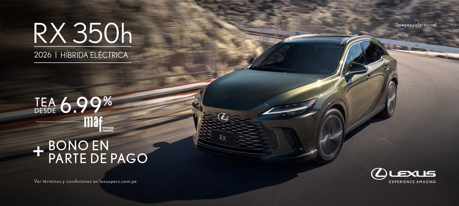 Promoción Lexus Diciembre 2025 - RX 350h