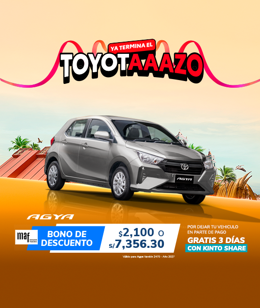 Promoción Inicio Toyota Marzo 2026 - Agya