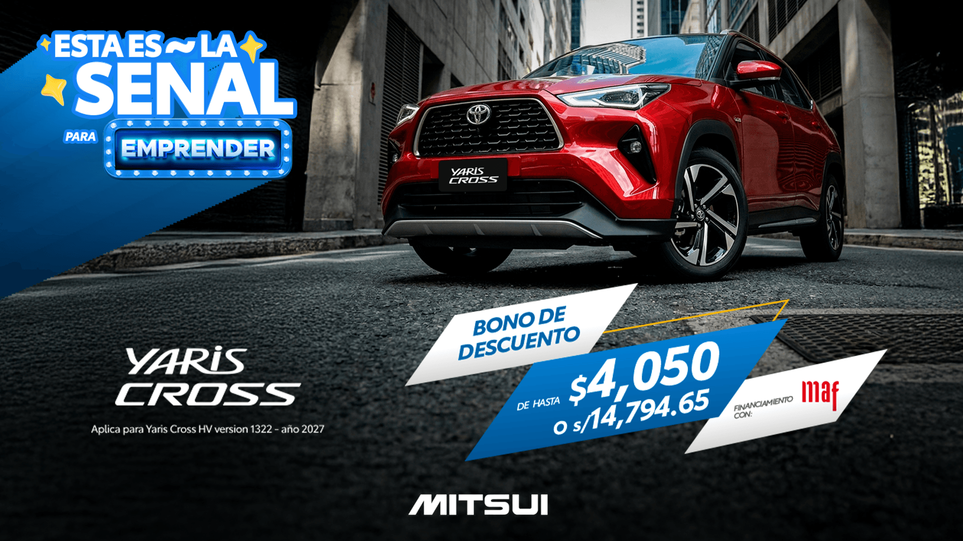 Promoción Inicio Toyota Abril 2026 - Yaris Cross