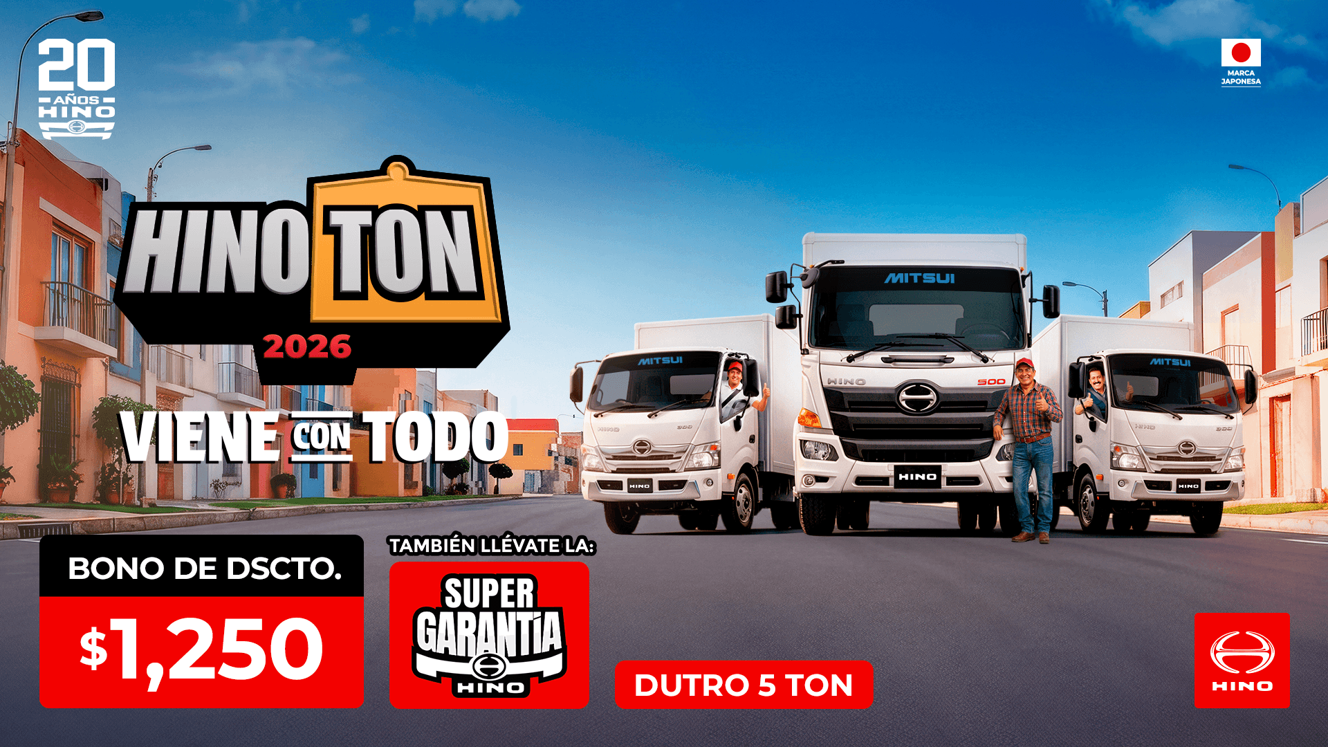 Promocion Hino Octubre 2026 - Dutro 5 Ton